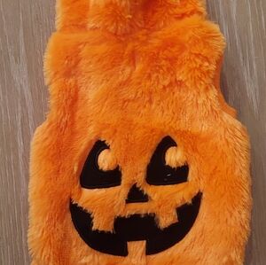 Fuzzy Orange Halloween Pumpkin Dog Costume